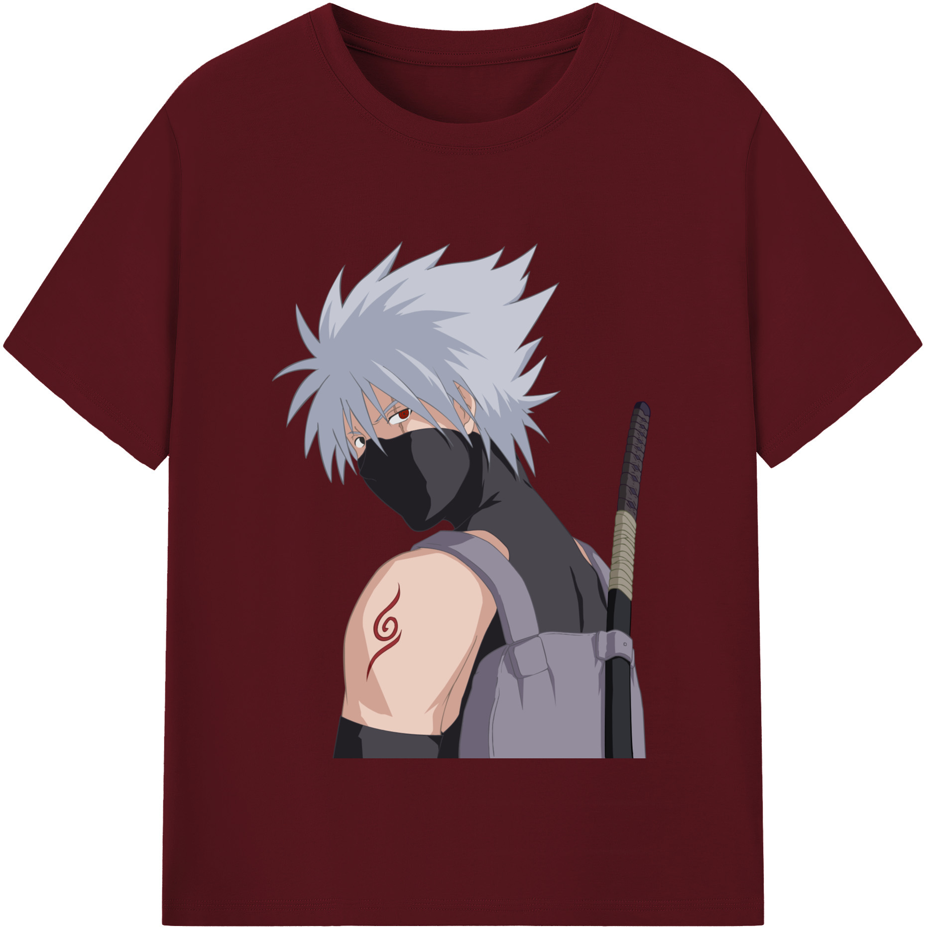 （画像用） NARUTO -ナルト- はたけ カカシ Hatake Kakashi 綿100％半袖Tシャツ（フロントプリント）